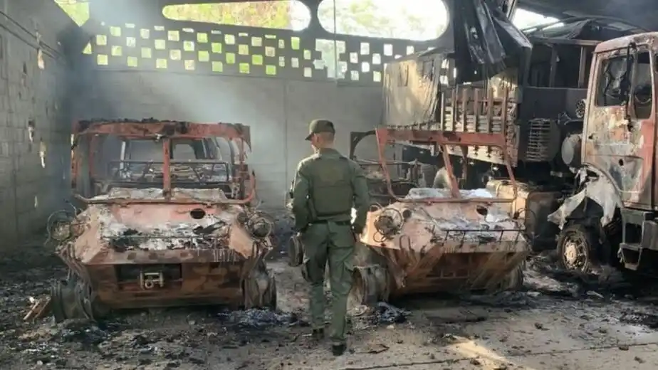 Así quedó el Fuerte Tiuna, el complejo militar y refugio del dictador Nicolás Maduro en Caracas, vulnerado por las fuerzas especiales enviadas por Donald Trump