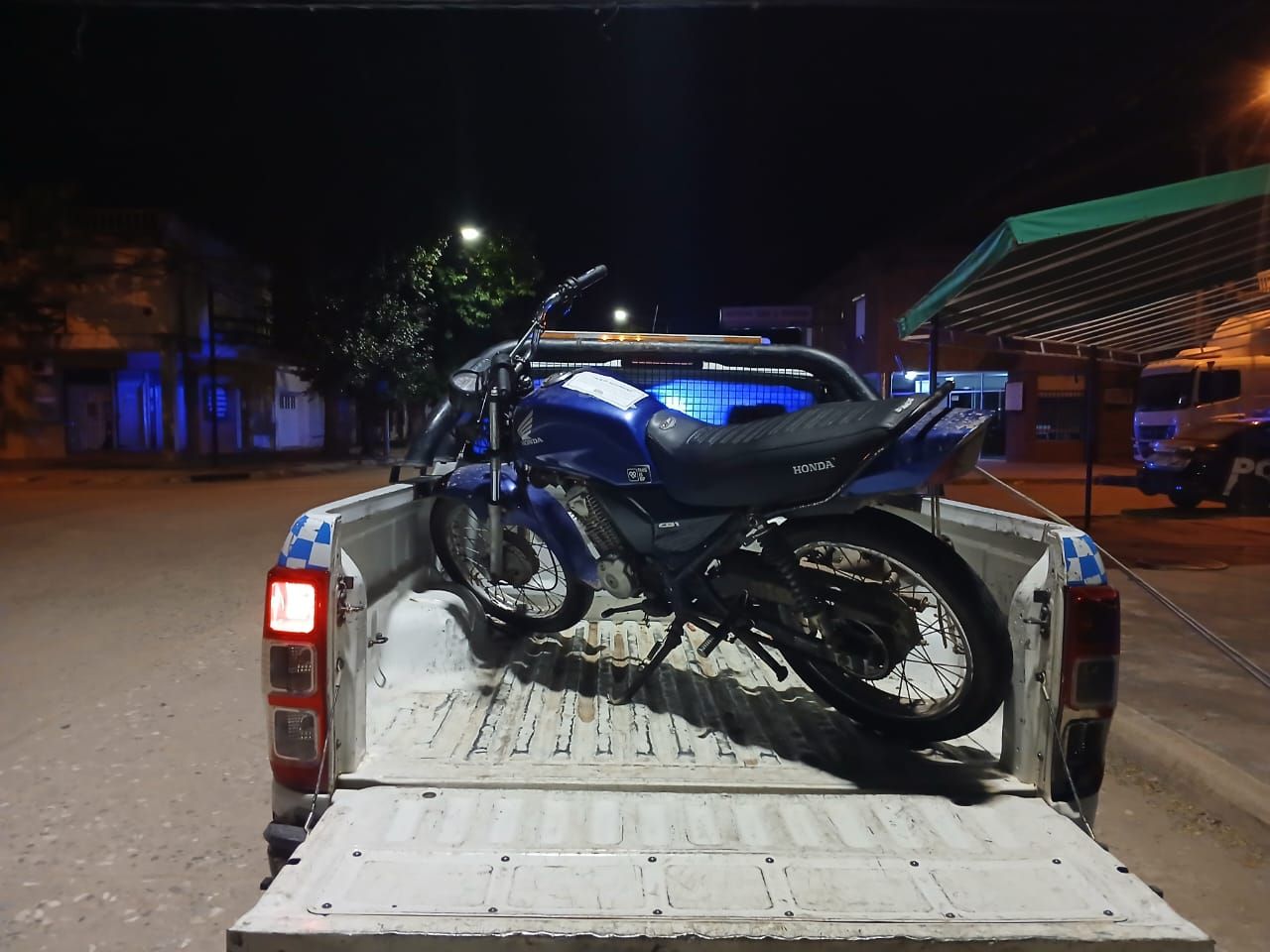 Moto incautada.