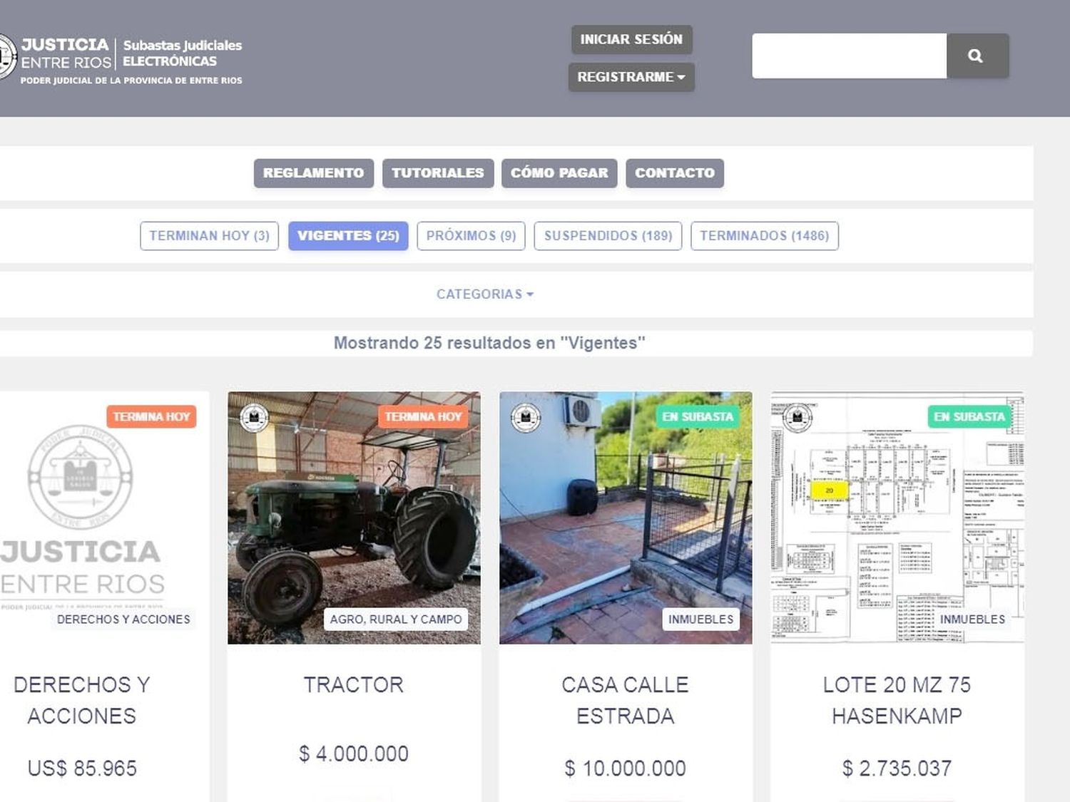 Durante 2024 se realizaron con éxito 105 subastas electrónicas en Entre Ríos