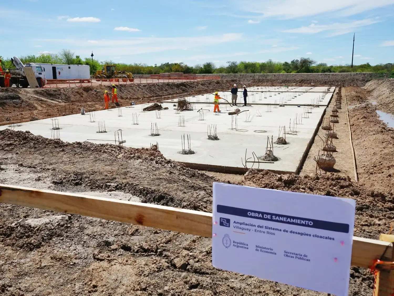 Nación y provincia supervisaron el avance de la ampliación del sistema cloacal de Villaguay