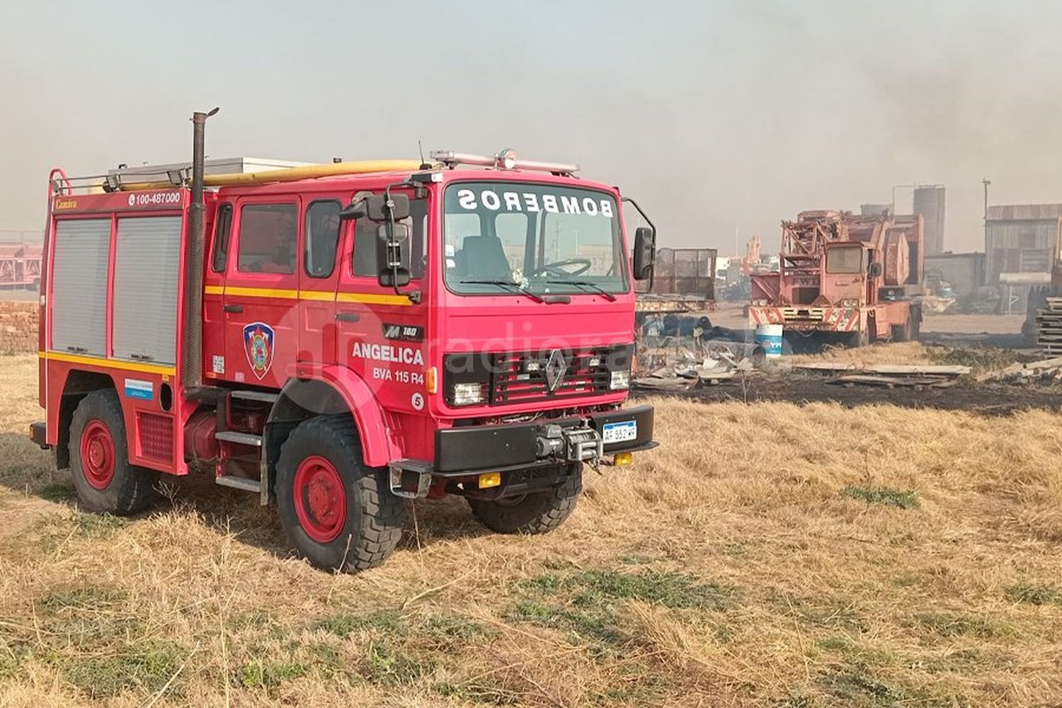 Grave incendio en un obrador de la zona con importantes pérdidas materiales