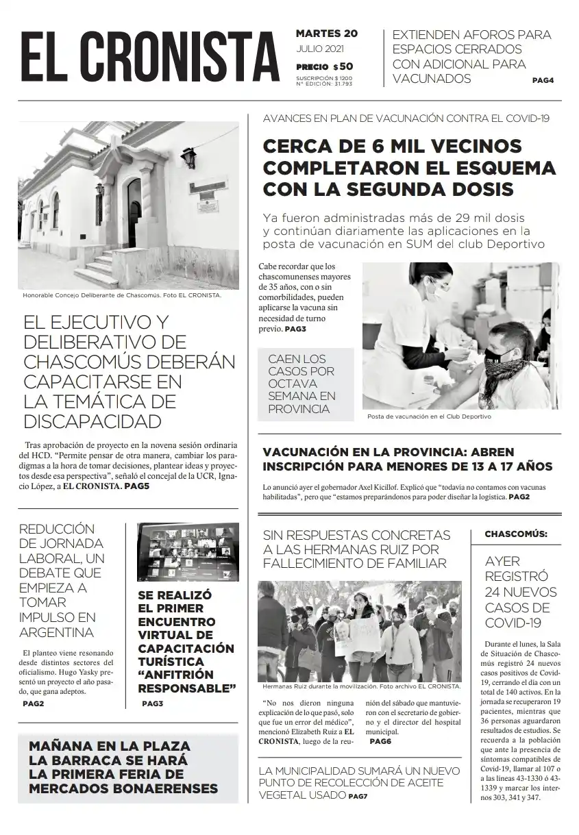Tapa 20 de julio 2021
