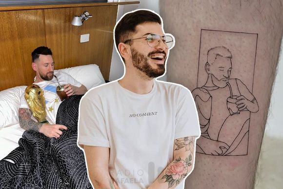 Furor por los tatuajes mundialistas en Rafaela: “Mientras miraba la final, me llegaban pedidos de turnos”