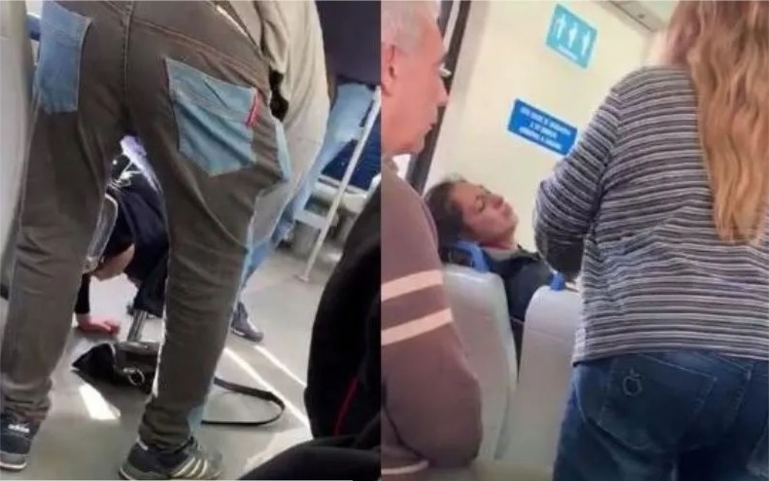 Video: Pánico de pasajeros por un escalofriante "exorcismo" en el tren Sarmiento