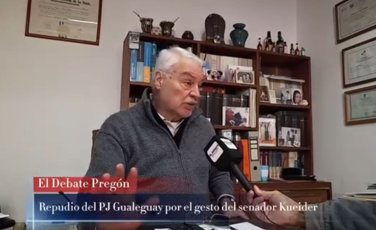 Repudio del PJ Gualeguay por el gesto del senador Kueider