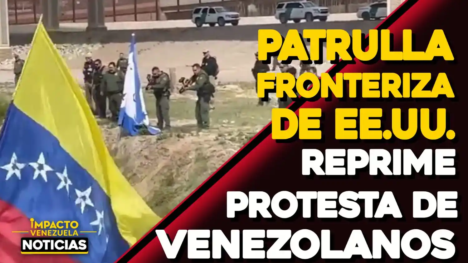 PATRULLA FRONTERIZA DISPARA balas de goma y pintura a migrantes venezolanos – VIDEO IMPACTO VENEZUELA