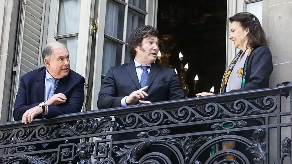 Werthein. Milei. Mondino. Foto: Archivo.