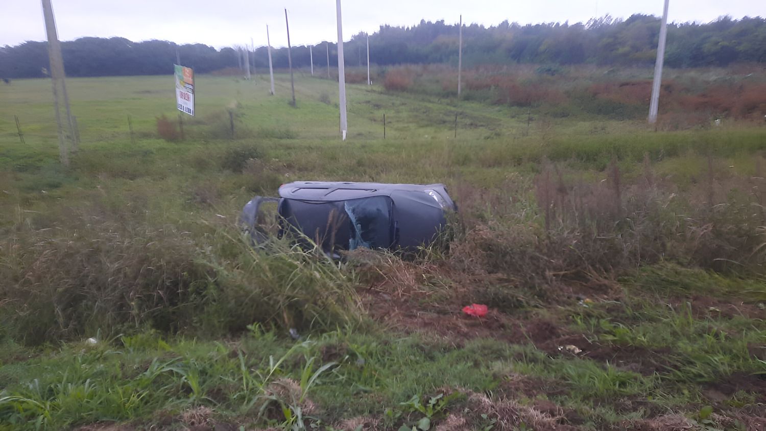 Así quedó el Gol tras el despiste y posterior vuelco.