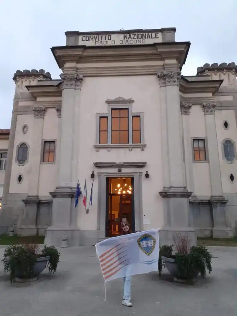 Guillermina en tierras italianas.