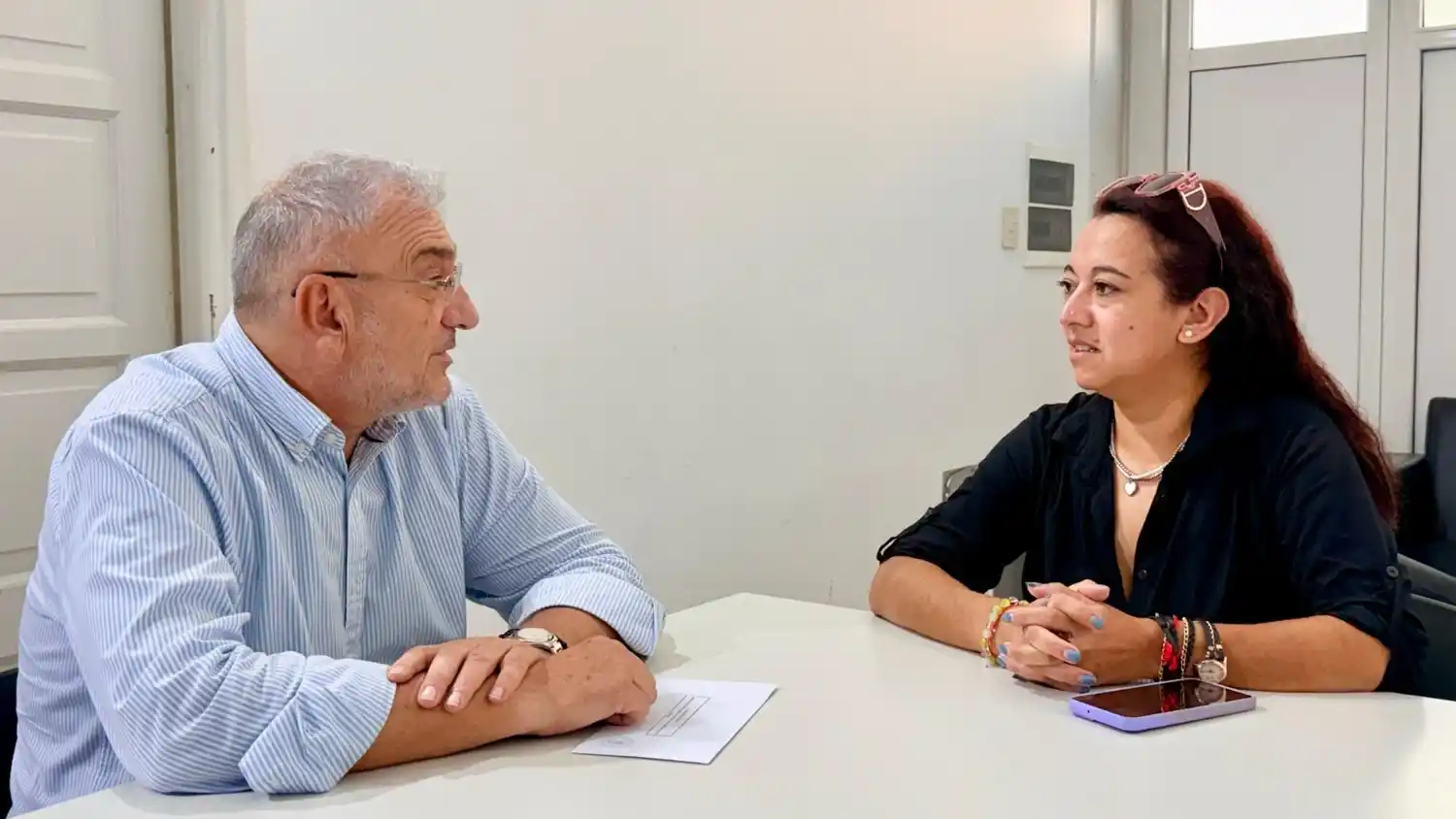 Alcides Calvo se reunió con Maribel Gamboa en Garibaldi para avanzar en obras del SAMCo