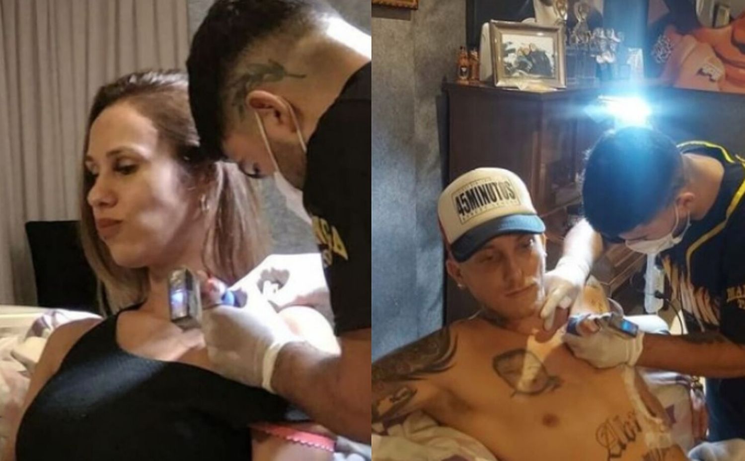 El llamativo tatuaje de Barby Silenzi y El Polaco para sellar su amor