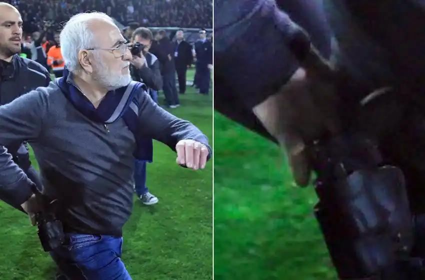 Suspenden el torneo de fútbol griego por culpa del presidente «pistolero»