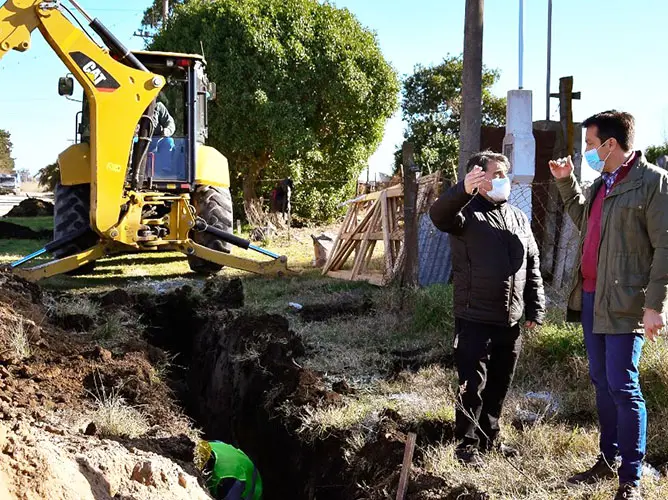 Obra cloacal en el barrio Estación