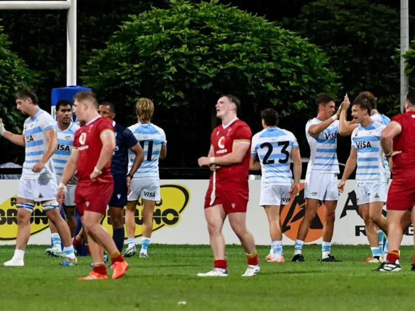 Los Pumitas vencieron 34 a 27 a Gales en el inicio del Mundial U20.Foto:UAR
