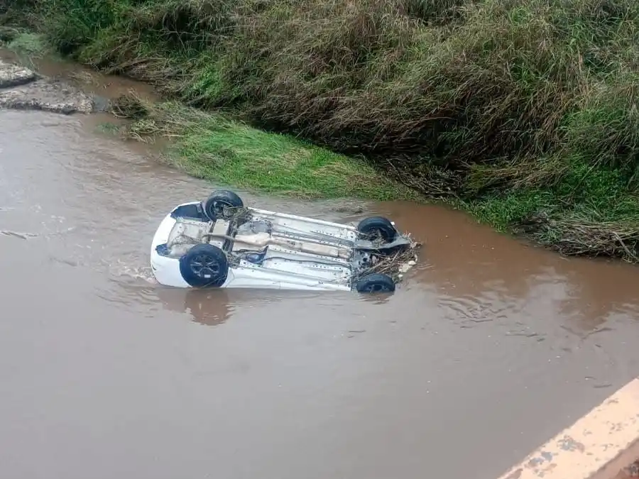 El auto en el que viajaba el joven Agustín Mancini.