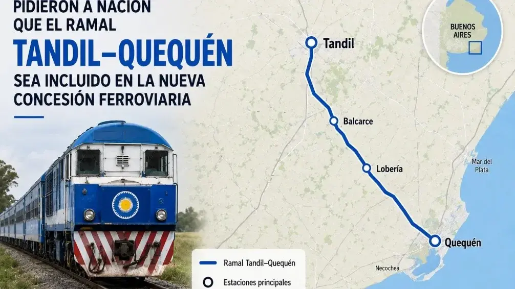 Solicitaron que el ramal Tandil-Quequén sea incorporado al nuevo esquema de concesión de las vías.