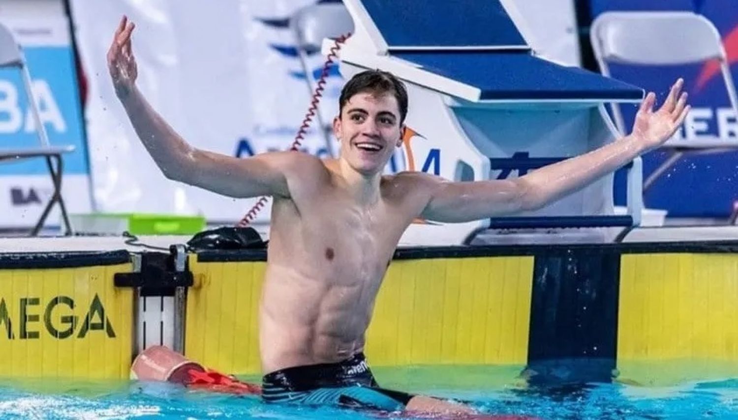 Natación: El marplatense Ulises Saravia ganó la medalla de plata en 100 metros espalda