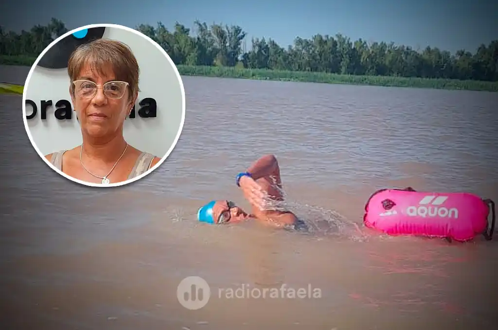 Patricia, la rafaelina que desafía las aguas abiertas: "A mi edad implica un gran esfuerzo, pero lo disfruto"