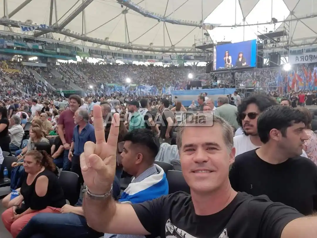 Martín Piaggio estuvo en La Plata apoyando a Cristina Kirchner