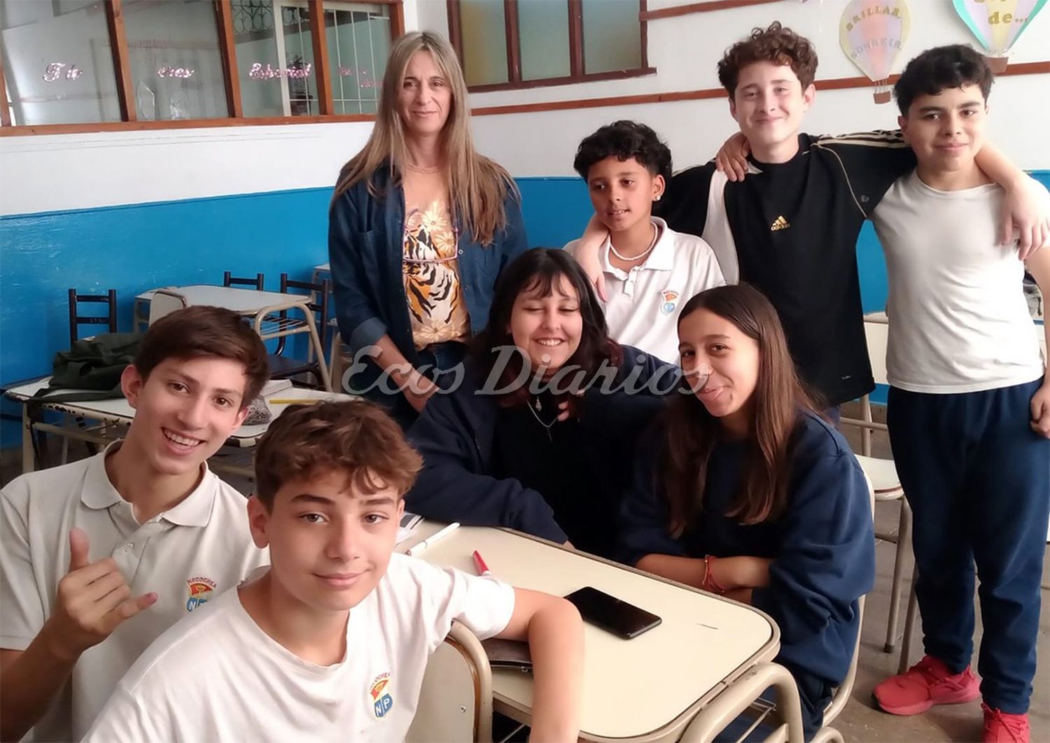 Estudiantes de 1º año del secundario del Instituto “Nuestra Señora de Nueva Pompeya”