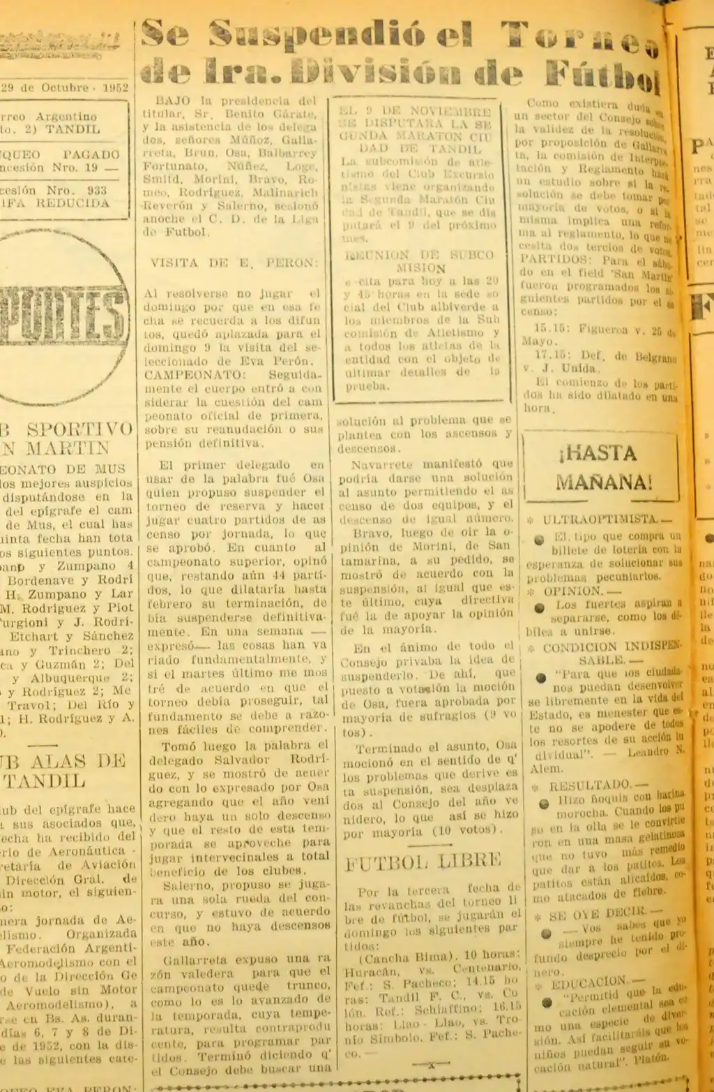 El año que no tuvo campeón
