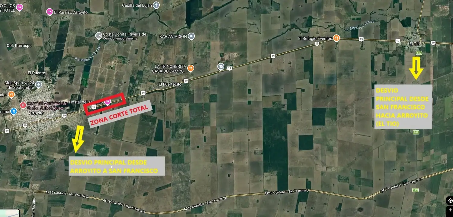 corte ruta 19