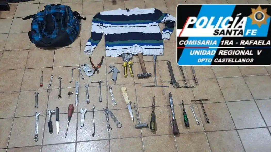 Una mujer fue demorada en Rafaela, secuestraron dos bicicletas y herramientas