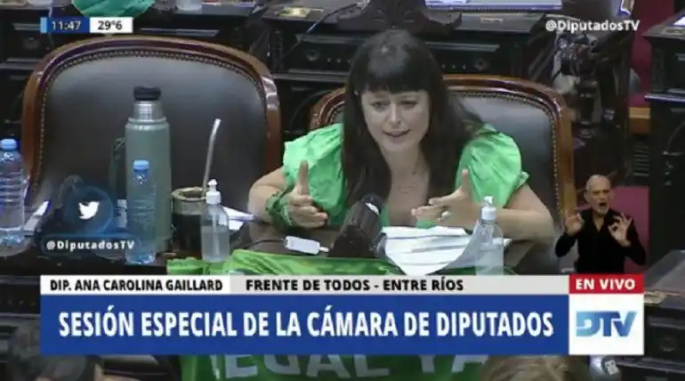 Gaillard defendió la ley de aborto