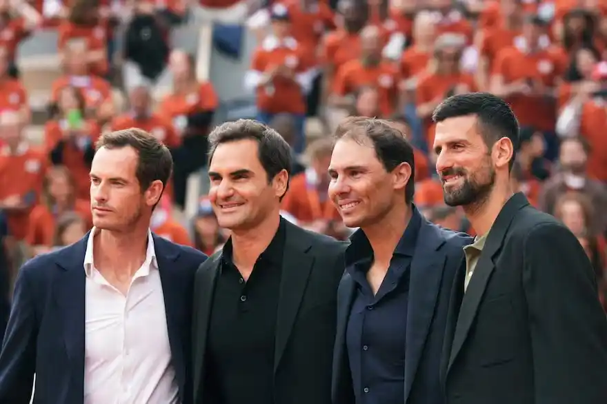 Roland Garros Andy Murray, Roger Federer y Novak Djokovic