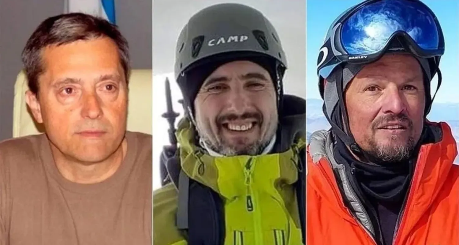 Los andinistas fueron identificados como Ignacio Javier Lucero, Raúl Espir y Sergio Berardo.