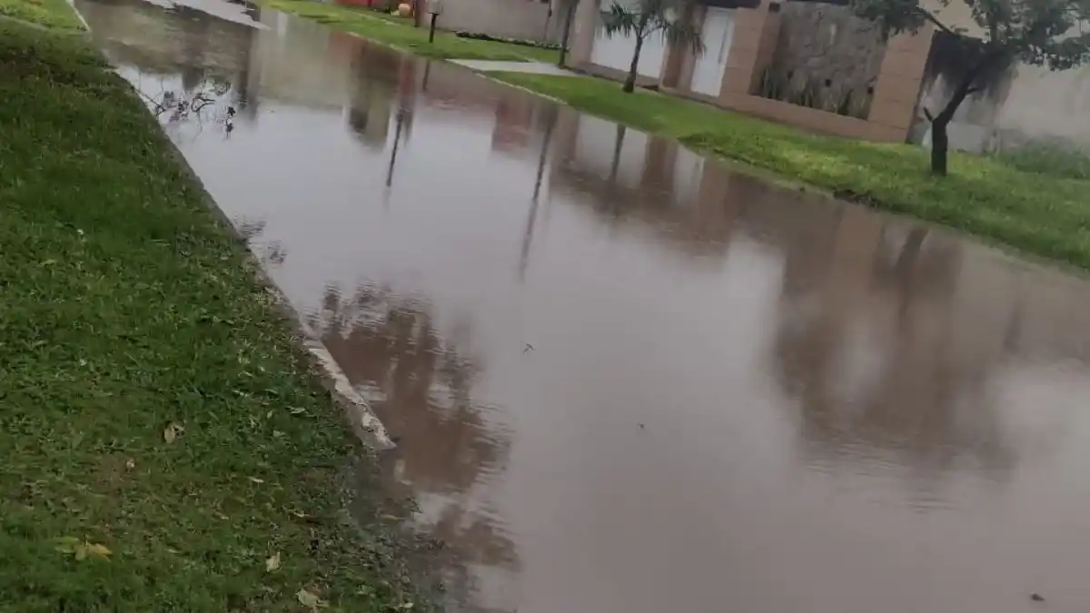 Inundación en Margarita. Foto: Aire Digital.