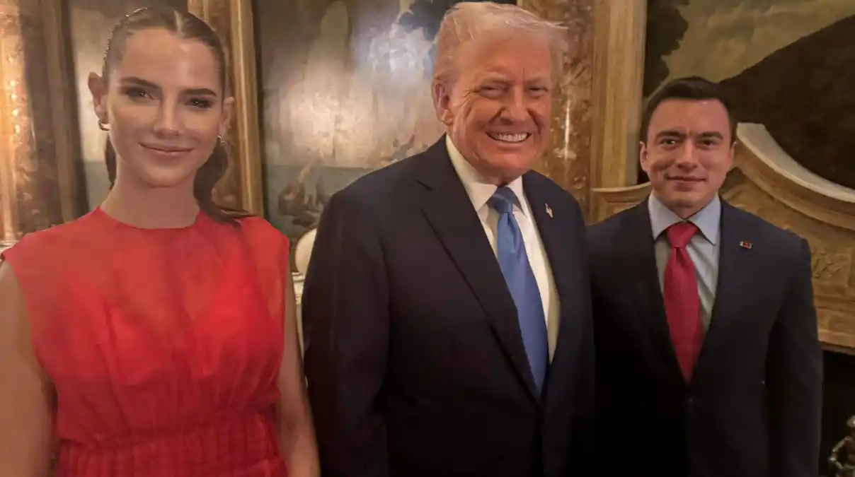 Trump se reunió con el presidente de Ecuador, Daniel Noboa