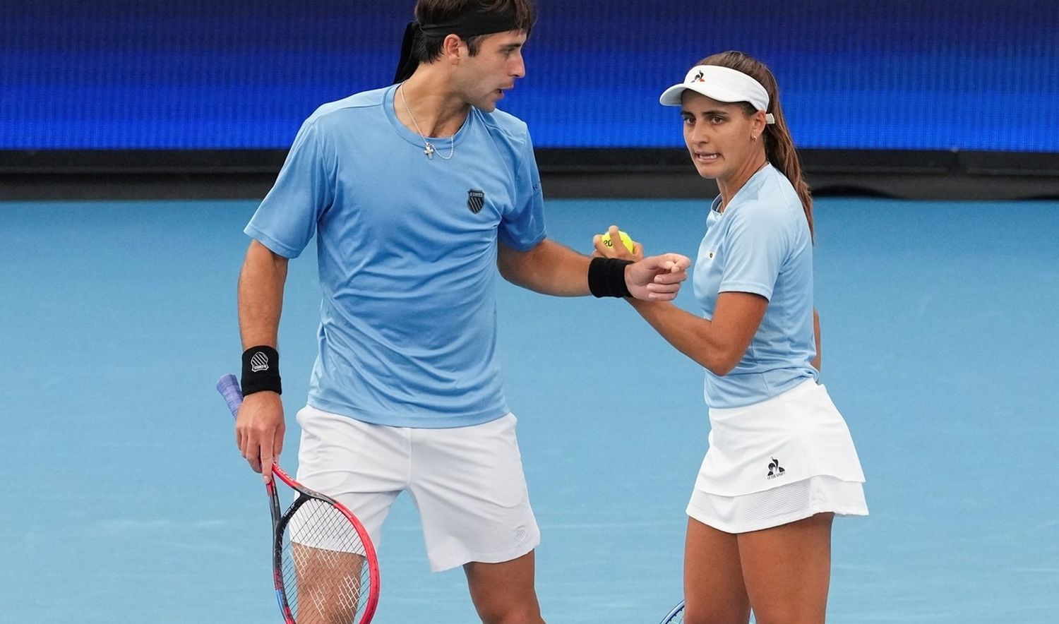 Lourdes Carlé y Tomás Etcheverry, de buena participación en los dobles mixtos
