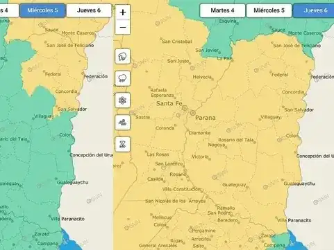 El SMN emitió un nuevo alerta amarillo por tormentas intensas para Entre Ríos