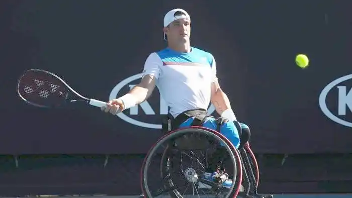 Gustavo Fernández, campeón de tenis adaptado, en Barcelona