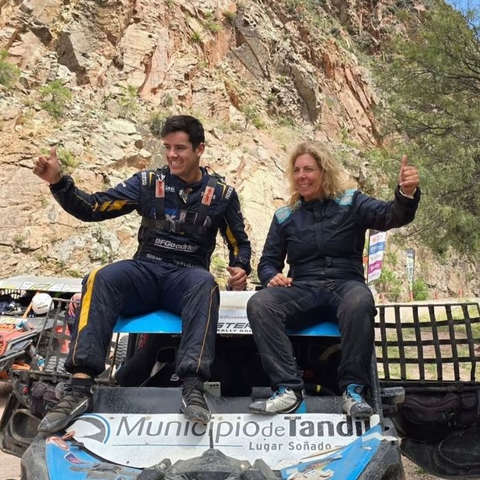 Karina Dobal: participó en el rally de San Juan y viaja a Italia