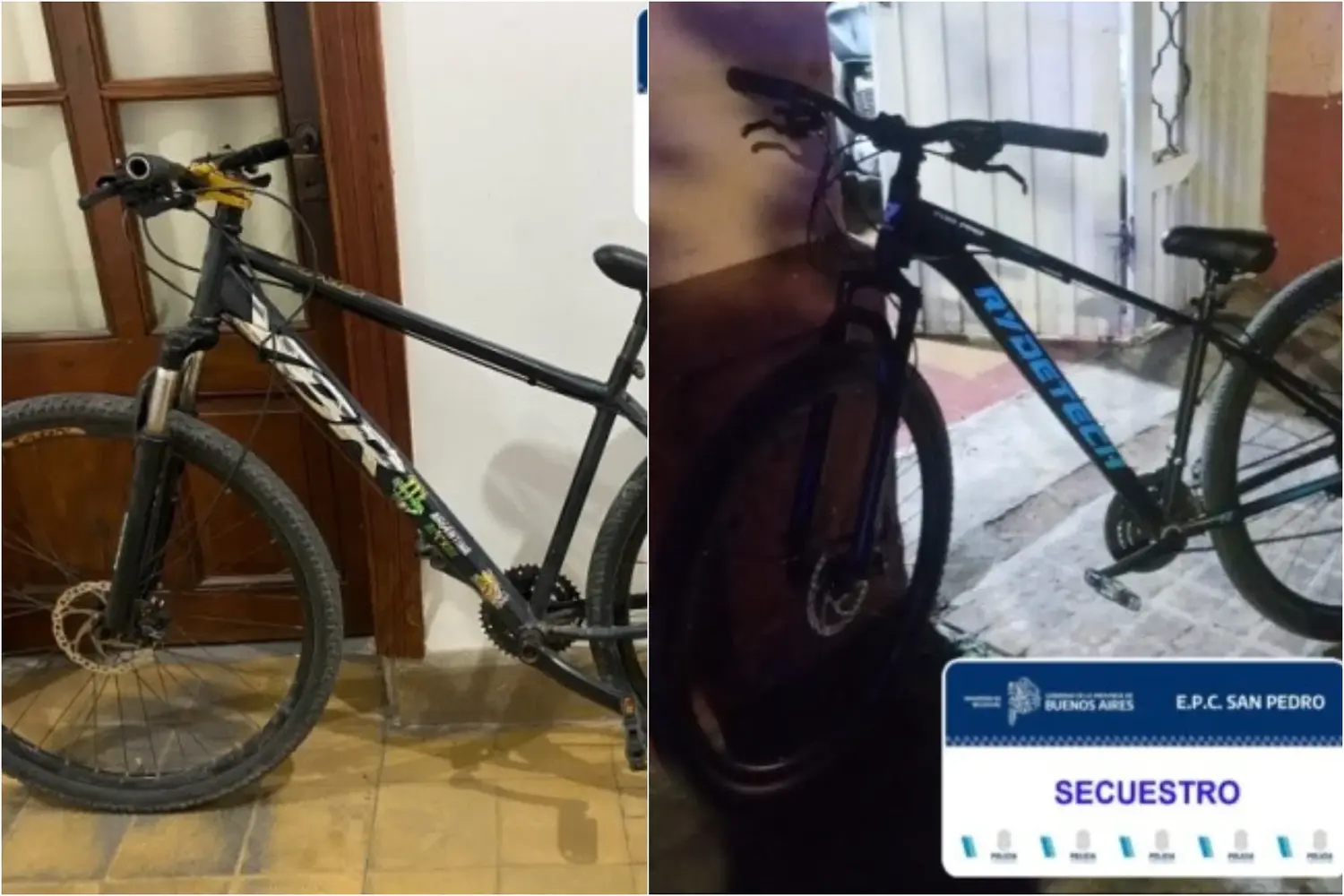 Las bicicletas recuperadas por la policía.