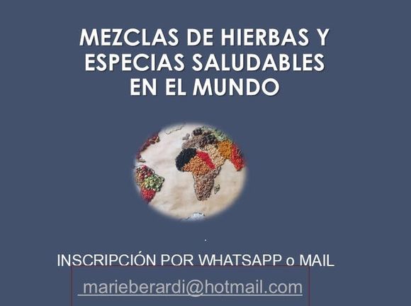 Mezcla de hierbas y especias saludables en el mundo: tres encuentros virtuales para compartir