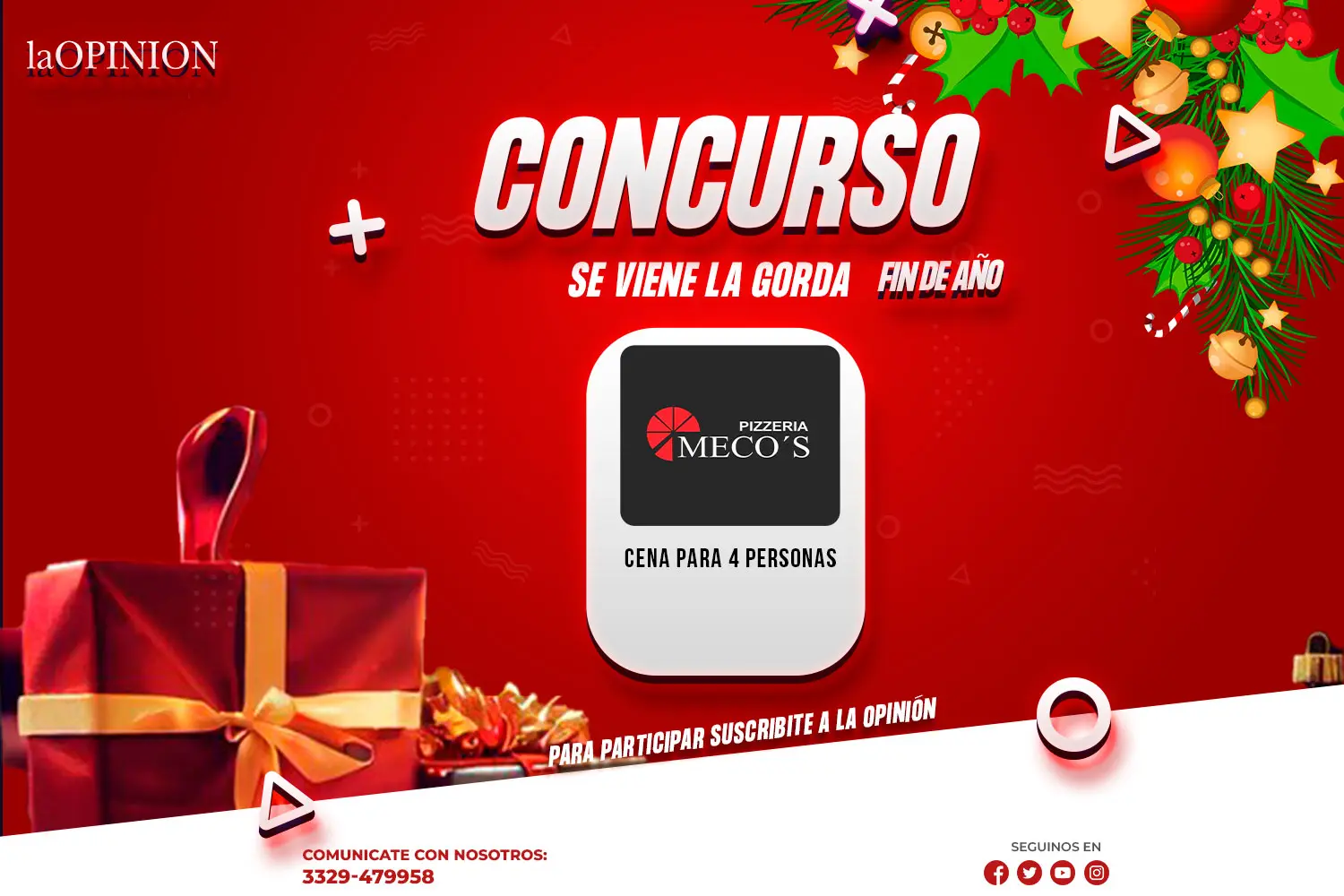 Escribinos al WhatsApp 3329 479958 y te contamos cómo hacer para participar.