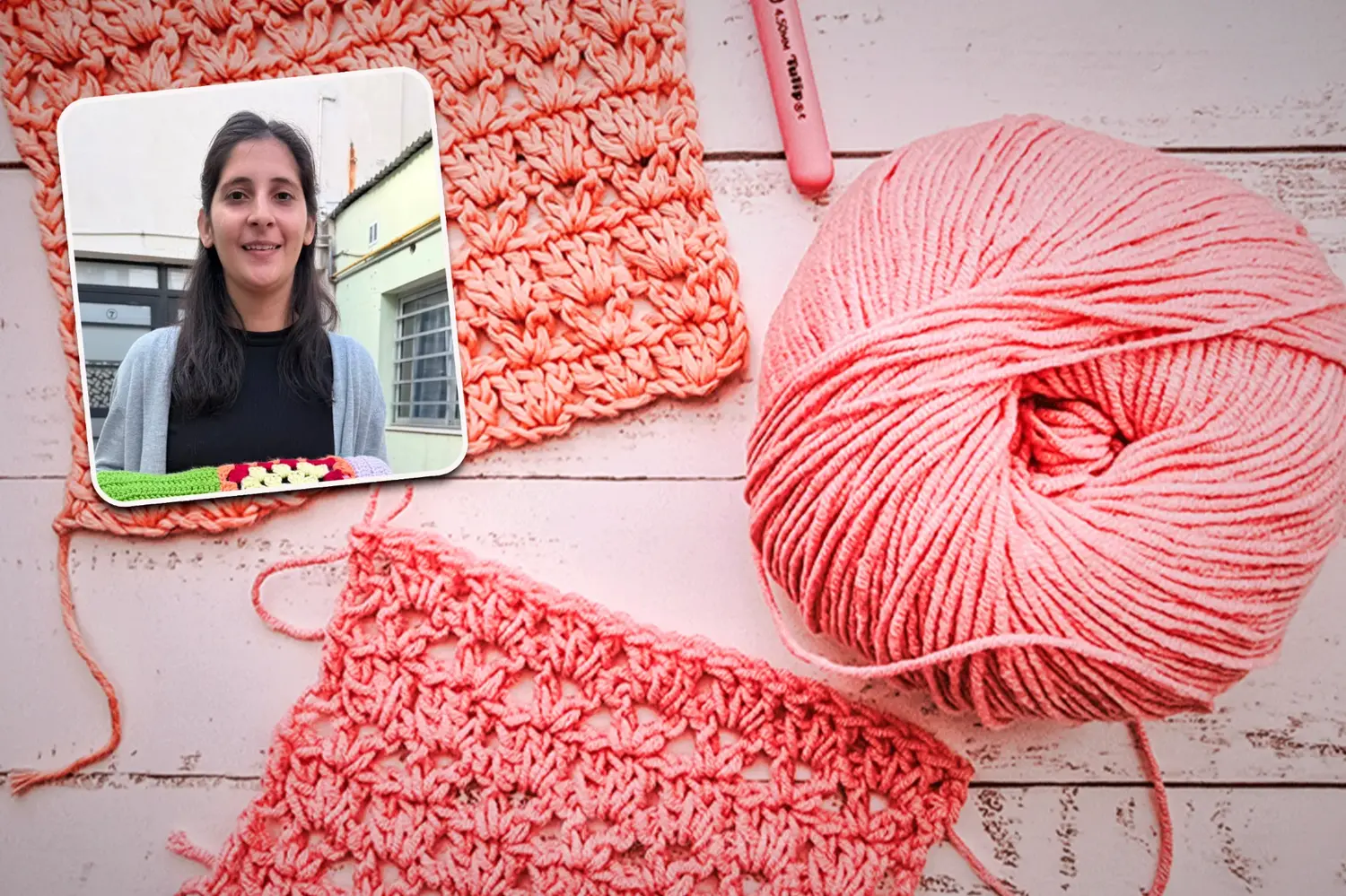 Aldana Alegre, coordinadora de Talleres Barriales | Fin de semana entre mates, agujas y lana: todo en marcha para la 11° edición de maratón de tejido