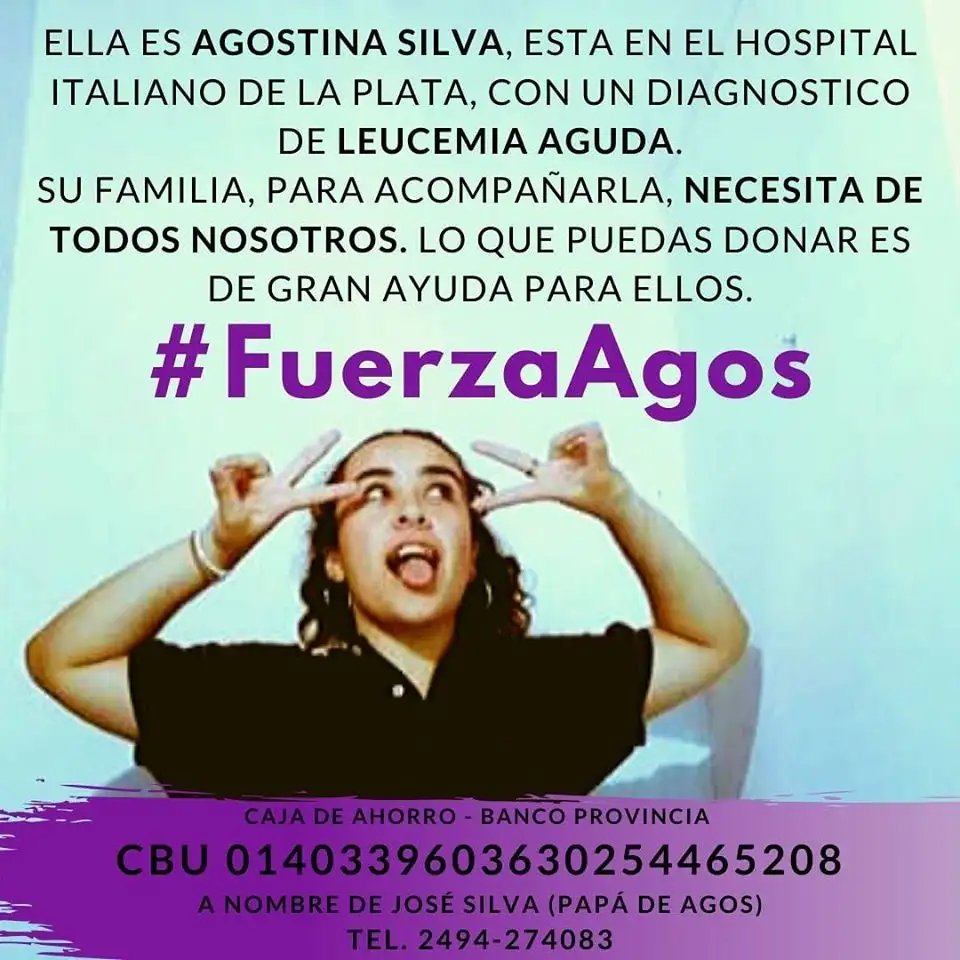 Una joven tandilense fue diagnosticada con leucemia y su familia solicita colaboración 