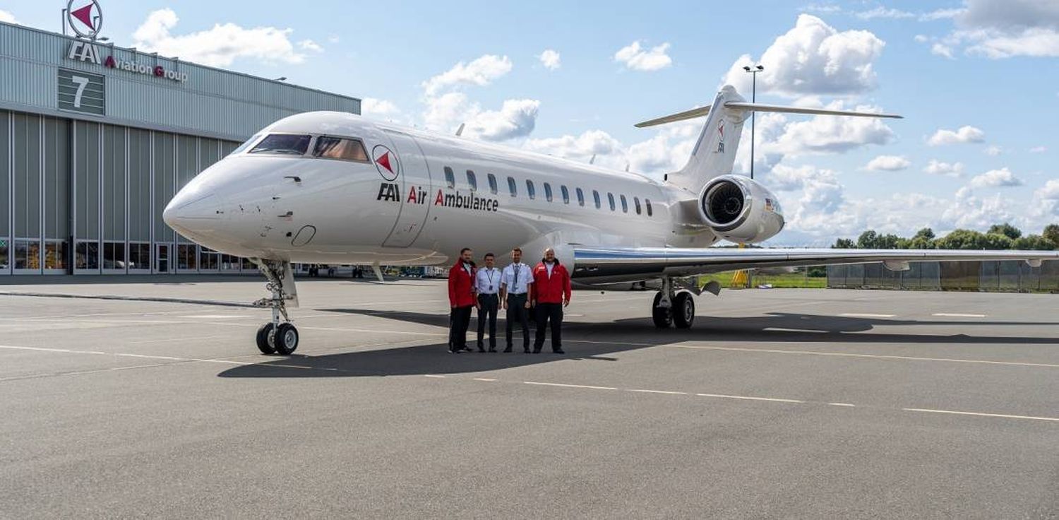 El operador de vuelos sanitarios FAI suma a su flota un Global Express reconvertido a ambulancia aérea