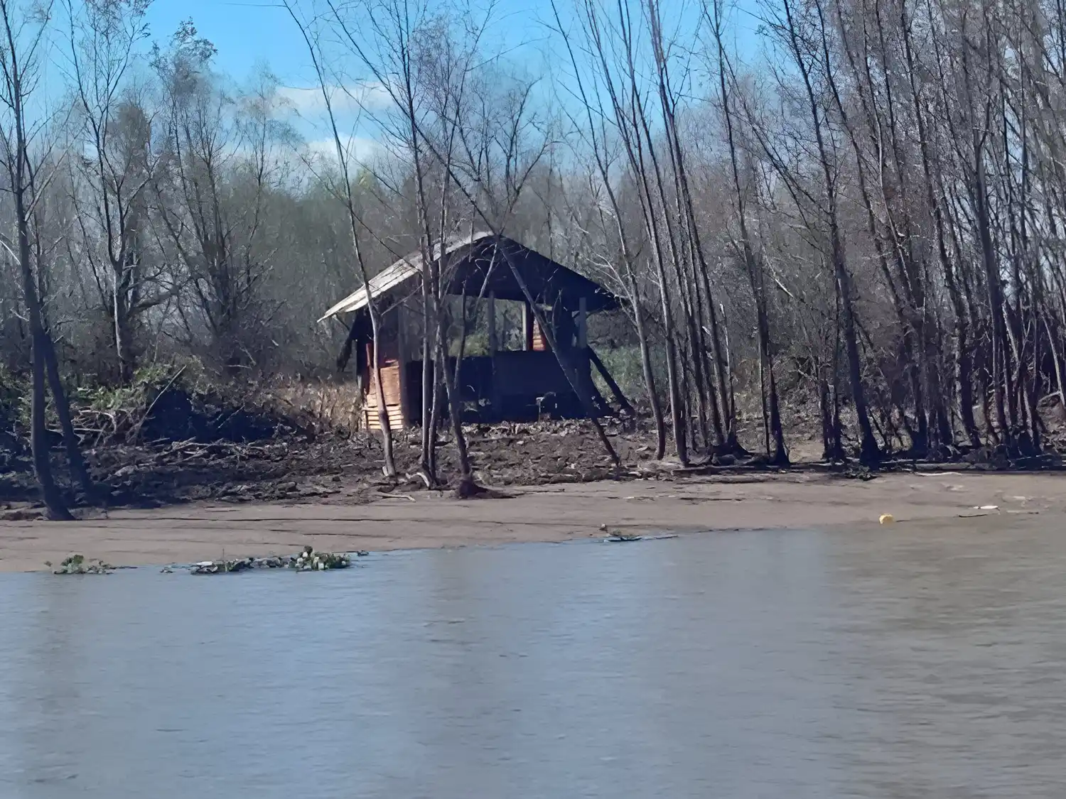 La bajante en la zona de islas. Foto: Enrique Sierra.