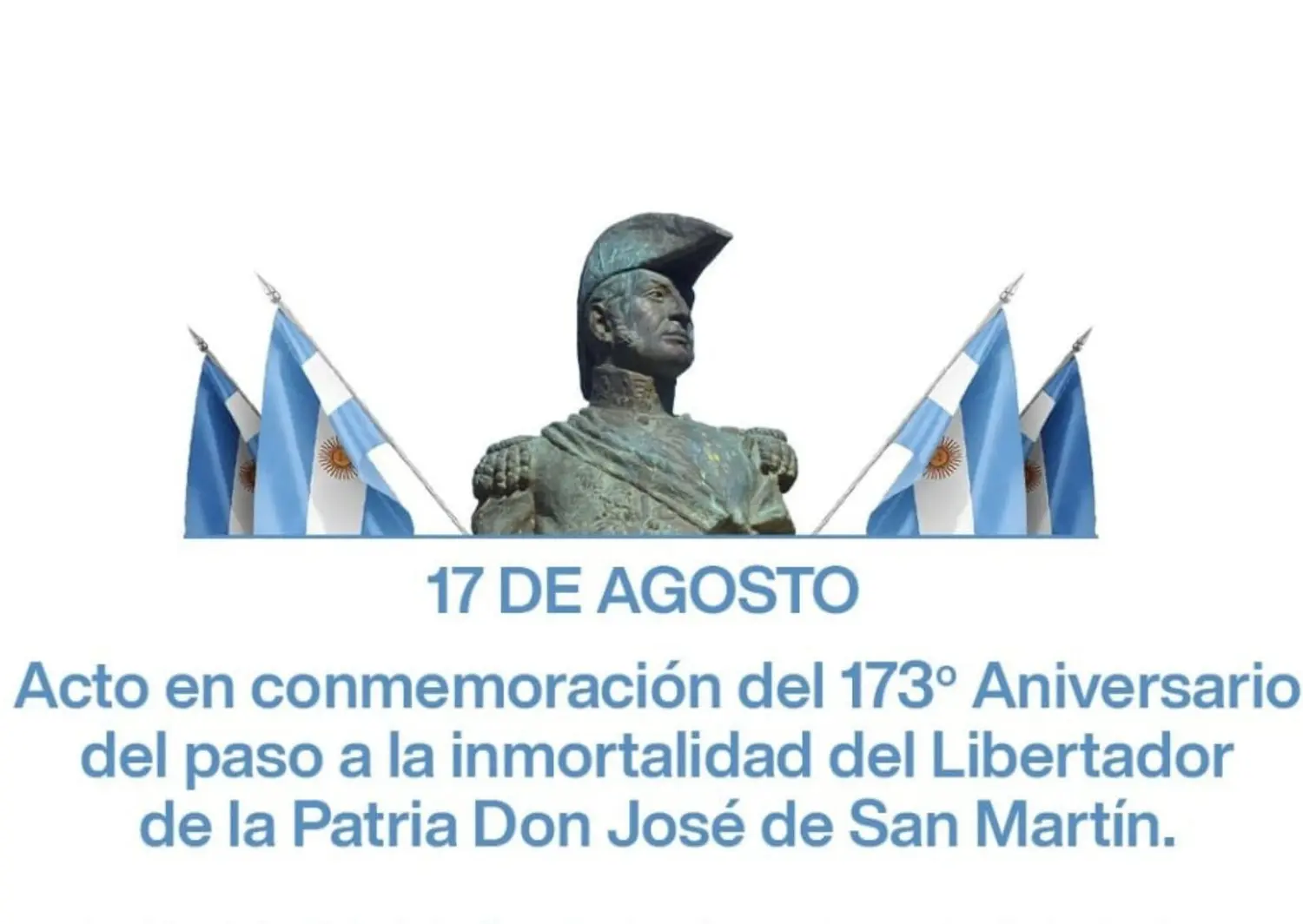 Suspendido el acto en conmemoración del General San Martín