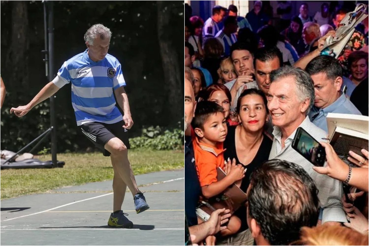 Macri cambió el lujo de Qatar por el populoso La Matanza, jugó al fútbol y pidió que JxC esté unido como la "Scaloneta"