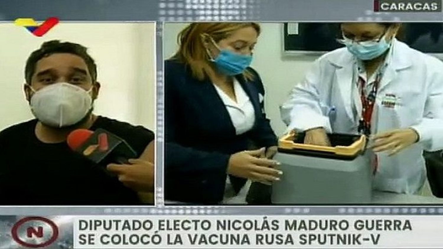 Nicolasito Maduro se colocó la vacuna rusa Sputnik-V