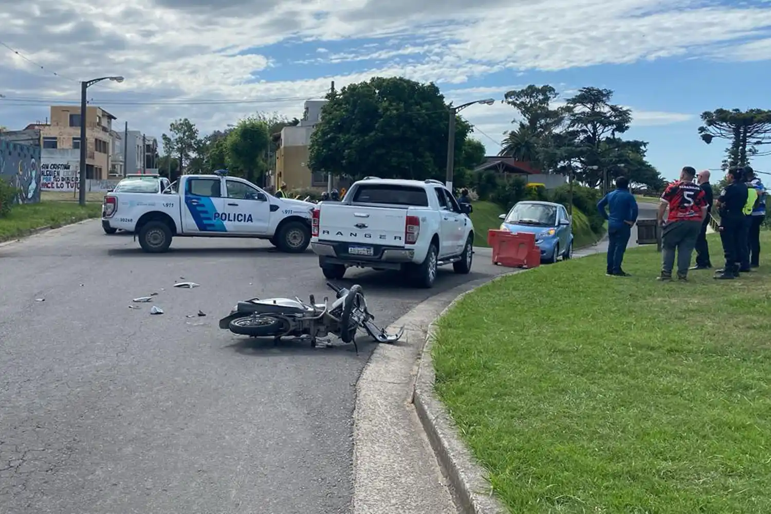 Accidente en calle 9 de Julio y Bv. Paraná