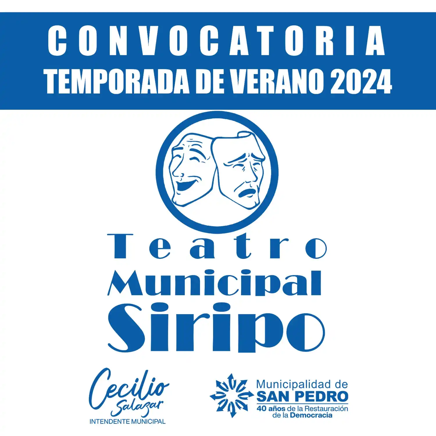 Convocatoria de espectáculos para el Teatro Siripo