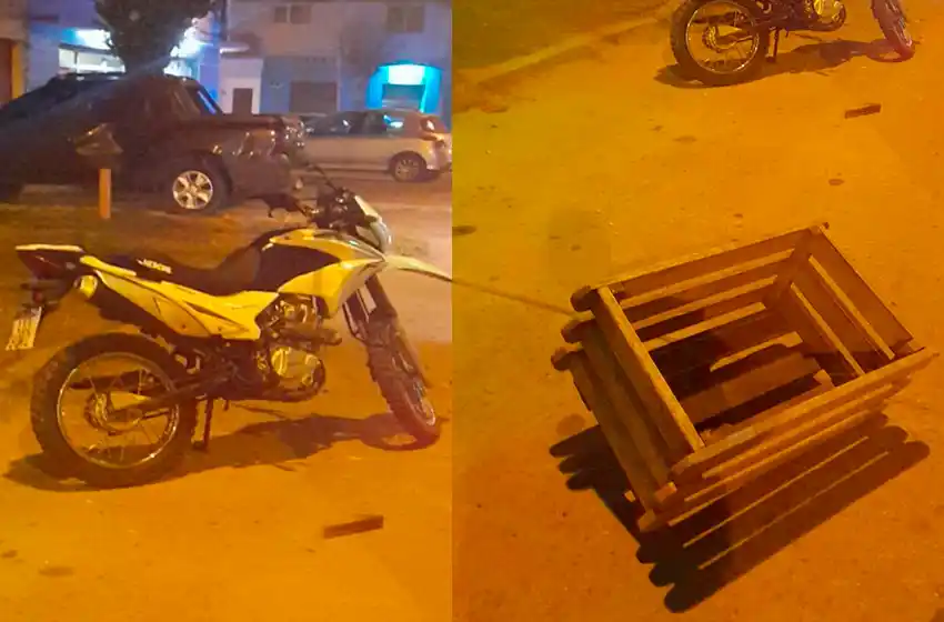 Se despistaron, chocaron un canasto y la mujer llegó inconsciente al HIGA