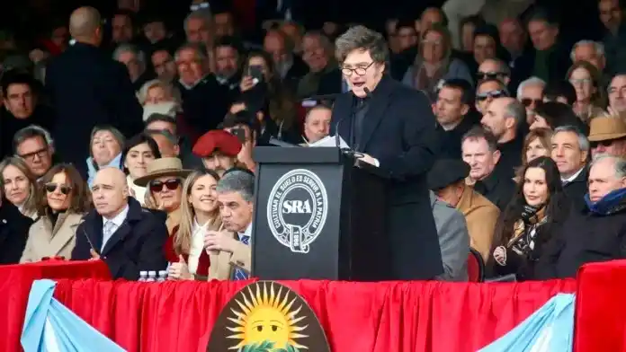 Javier Milei en la inauguración de la Exposición Rural en Palermo el 26 de julio de 2025. (Presidencia)